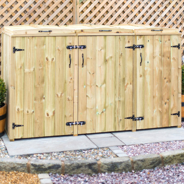 WFX Utility Wooden Double Bin Store & Reviews Wayfair.co.uk